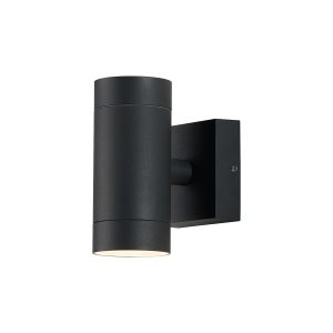 Centa Cylinder 24V DC Up & Down Wall Light, 2 x 3W LED, 3000K, c/w 2m Fly Lead, Male Connection, IP44, Anthracite, 3yr Warranty