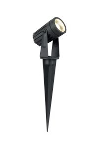 Centa Ground Spike 24V DC Spotlight, 3W LED, 3000K, c/w 1m 2 x 0.75mm² PVC Cable, Male Connection, IP65, Anthracite, 3yrs Warranty