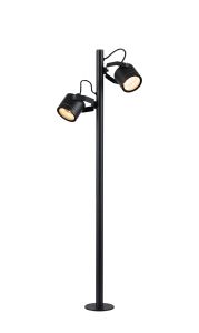 Centa 24V DC Post Spot, 2 in 1 Ground Spike/Fixed Base, 2 x 3W LED, 3000K, 38°, c/w 2m Cable, Male Connection, IP44, Anthracite, 3yr Wrnty