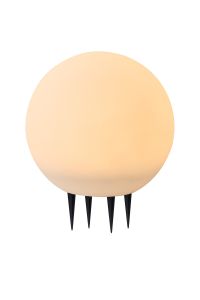 Centa 30cm Ball Light With Ground Spike, 24V DC, 5W LED, 3000K, 520lm, c/w 1m Cable, Male Connection, IP44, White, 3yrs Warranty