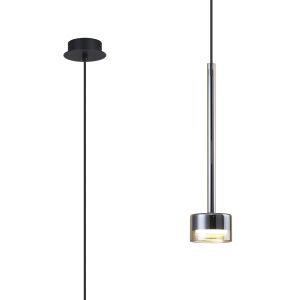 Tonic 9.8cm Dimmable Pendant, 1 Light, With Replaceable 12W LEDs, 3000K, Bronze/Black/Bronze Glass