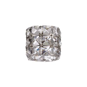 Acacia 7cm Cylinder Non-Electric Chrome / Square Clear Crystal Shade (F),