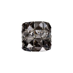 Acacia 7cm Cylinder Non-Electric Chrome / Square Smoke/Clear Crystal Shade (F),
