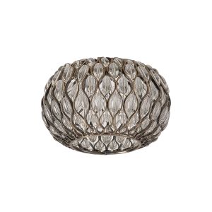 Acacia 12cm Round Non-Electric Antique Brass / Clear Crystal Shade (S)