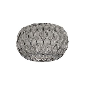 Acacia 12cm Round Non-Electric Chrome / Clear Crystal Shade (S)