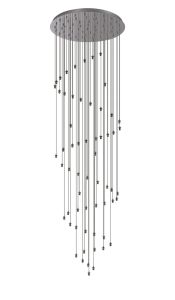 Acacia 80cm Polished Chrome 60 Light G9 15 x 3m/4m/5m/6m Round Multiple Pendant (FRAME ONLY) For A Vast Selection Of Shades Item Weight: 28kg