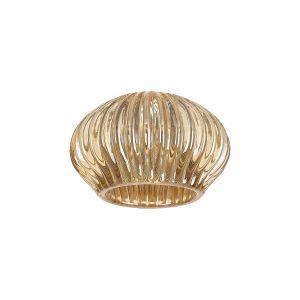 Fonte 10.6cm Elliptical Ribbed Amber Glass Shade (D),