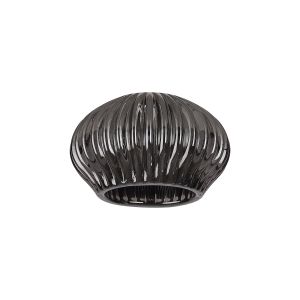 Fonte 10.6cm Elliptical Ribbed Smoke Glass Shade (D),