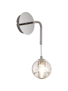 Acacia 1 Light G9 Bubble Glass Adjustable Wall Lamp Polished Chrome / Clear Glass