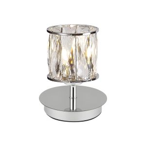 Acacia 1 Light G9 Small Touch Switch Crystal Table Lamp Polished Chrome & Clear Crystal Shade