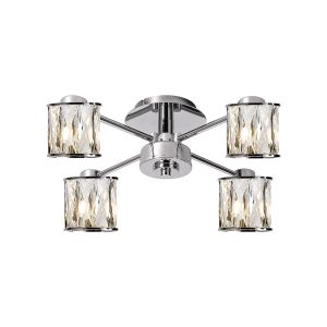 Fonte 46.8cm 4 Light G9 Semi Flush Polished Chrome / Clear Crystal Shade