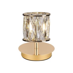 Acacia 1 Light G9 Small Touch Switch Crystal Table Lamp French Gold & Clear Crystal Shade
