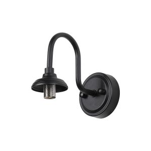 Notte Curved Arm Wall Light (FRAME ONLY), 1 Light G9, IP44, Satin Black