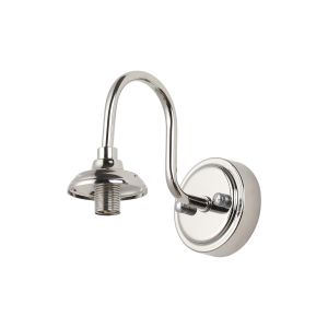 Notte Curved Arm Wall Light (FRAME ONLY), 1 Light G9, IP44, Polished Nickel