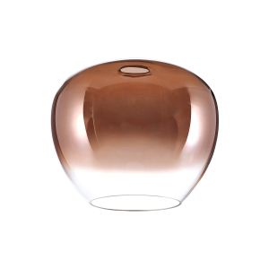 Urasawa 29xH24.5cm Inverted Trapezium Glass (J), Copper Fade/Clear