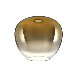 Urasawa 29xH24.5cm Inverted Trapezium Glass (J), Gold Fade/Clear
