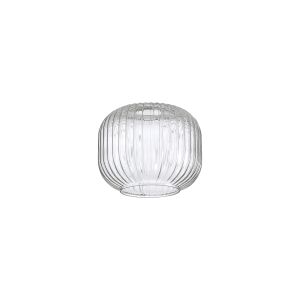 Urasawa 16x13cm Pumpkin Shaped Ribbed Glass (C), Clear