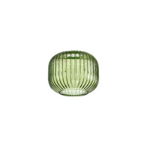 Urasawa 16x13cm Pumpkin Shaped Ribbed Glass (C), Green
