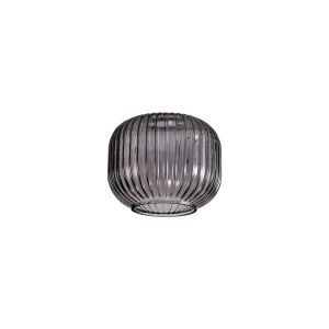 Urasawa 16x13cm Pumpkin Shaped Ribbed Glass (C), Smoked