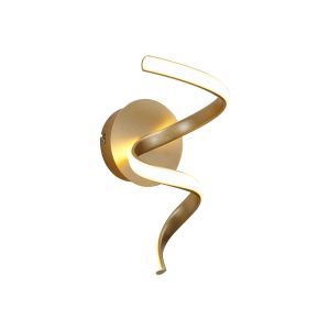 Lucia Spiral Wall Light, 1 x 10W LED, 3000K, 1100lm, Champagne Gold, 3yrs Warranty