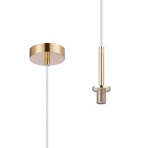 Gana Adjustable Pendant Kit (FRAME ONLY), 1 Light G9, IP44, Brass Gold