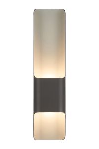 Goccia Wall Lamp With 125 x 508mm Offset Open Curve Shade, 2 x 6.5W LED, 3000K, 900lm, IP65, Anthracite, 3yrs Warranty