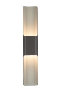 Goccia Wall Lamp With 125 x 670mm Even Open Curve Shade, 2 x 6.5W LED, 3000K, 900lm, IP65, Anthracite, 3yrs Warranty