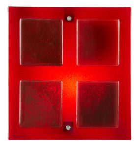 Endon VERNER-1WBRE Red Glass Wall Bracket 1 Light In Glass