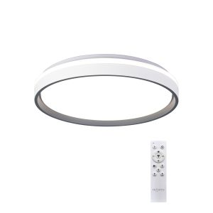 Verona 50cm Round Ceiling 55W LED With Remote Control 2700K-5000K, 7350lm, Grey, 3yrs Warranty