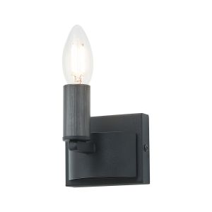 Stella Wall Lamp, 1 Light E14, Satin Black/Pewter