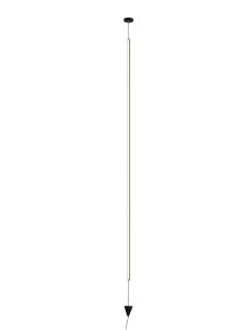 Vertical Pendant/Floor Lamp, 36W LED, 3000K, 2160lm, Dimmable, Black, 3yrs Warranty