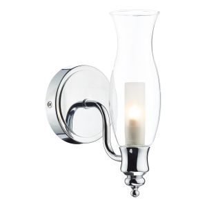 Vestry 1 Light G9 Polished Chrome Bathroom IP44 Wall Light With Clear Glass Shade