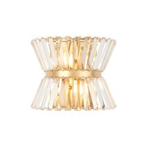Vienna Wall Light, 2 x E14, Brass/Clear