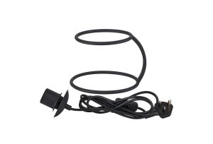 Velluto DIY Table Lamp Without Shade, 1 Light E27, Black