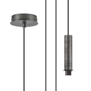 Wick 5m Single Pendant (FRAME ONLY), 1 x G9, Aged Pewter