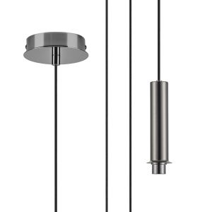 Wick 5m Single Pendant (FRAME ONLY), 1 x G9, Black Chrome