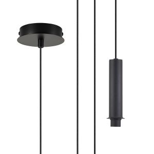 Wick 5m Single Pendant (FRAME ONLY), 1 x G9, Satin Black
