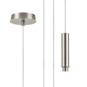 Wick 5m Single Pendant (FRAME ONLY), 1 x G9, Satin Nickel
