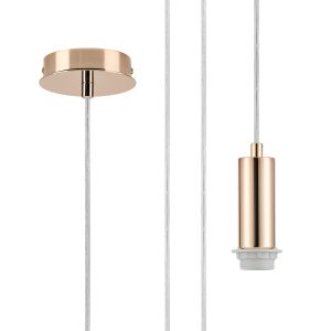 Wick 10cm Body, 5m Single Pendant (FRAME ONLY), 1 x E27, French Gold