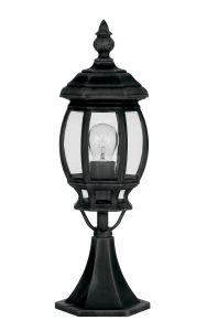 Endon YG-0922 Post Top Black 1 Light In Metal