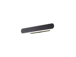 Via 30cm Linear Wall Lamp, 1 x 12W LED, 4000K, 568lm, Satin Black, 3yrs Warranty