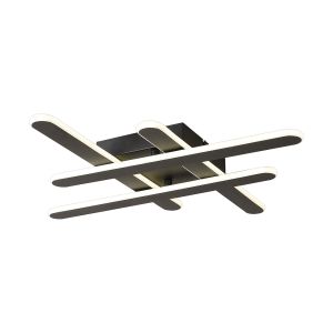 Via Dimmable Lattice Ceiling, 40W LED, 4000K,1400lm, Satin Black, 3yrs Warranty