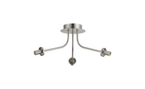 Templo 40cm Semi Flush Light (FRAME ONLY), 3 Light G9, Satin Nickel