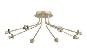 Templo 65cm Semi Flush Light (FRAME ONLY), 8 Light G9, Light Painted Beige