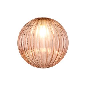 Templo 15cm Segment (B) Round Blush Pink Globe Glass Shade