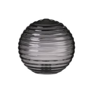 Templo 12cm Ribbed Round Glass Shade (H), Smoke