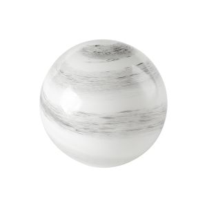 Templo 12cm Round Marble Effect Glass Shade (K), White / Grey