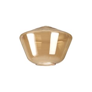 Zenth 30x21.5cm Amber Plated Hexagonal Glass (G), Shade