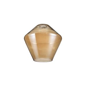 Zenth 23x21.5cm Amber Plated Diamond Glass (H), Shade
