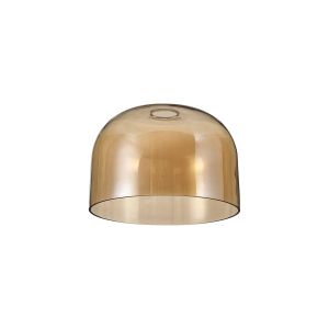 Zenth 24x17cm Amber Plated Cloche Glass (K), Shade